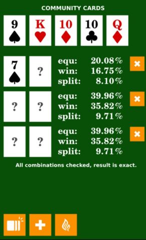 Android 版 Poker Calculator