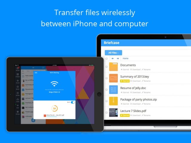 Briefcase – Gestionnaire de fichiers, documents et PDF Reader pour iOS