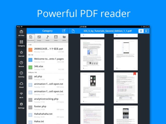 Briefcase – Gestor de archivos, documentos y PDF lector para iOS