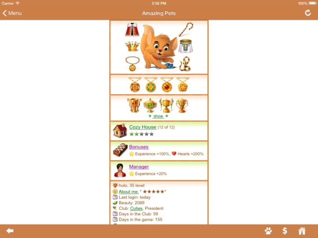Мой кот — виртуальный питомец для iOS