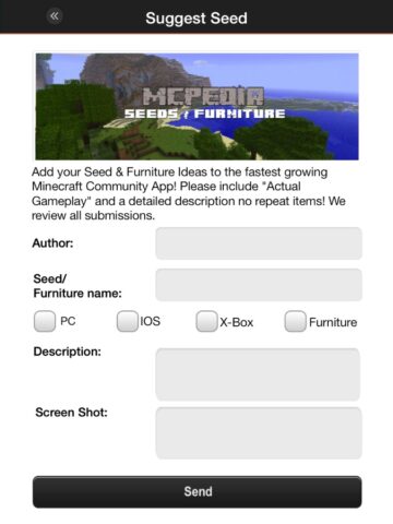 Seeds & Furniture for Minecraft – MCPedia Pro Gamer Community! for iOS