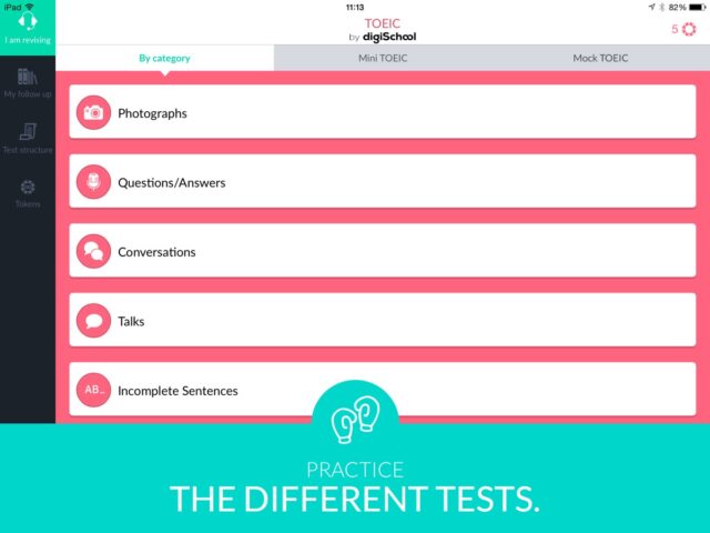 Testes de inglês com digiSchool para iOS
