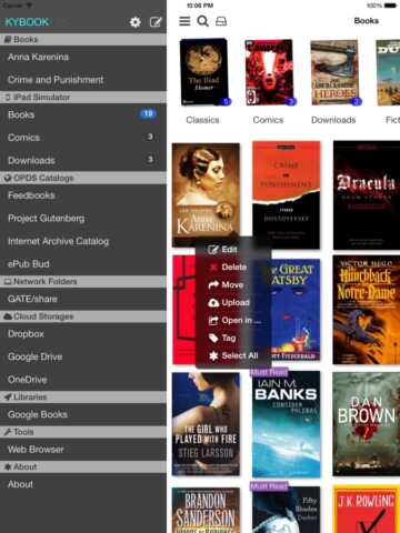 KyBook – EPub,FB2,PDF,DjVu Reader สำหรับ iOS