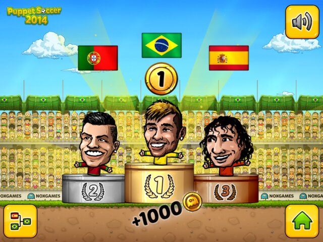 Puppet Soccer 2014 – Football championship in big head Marionette World cho iOS