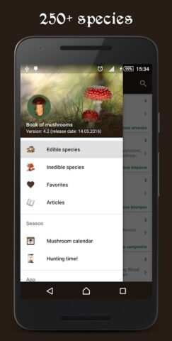 Справочник грибника для Android
