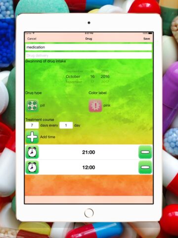 Pill in Time – reminder & drug taken schedule for iOS