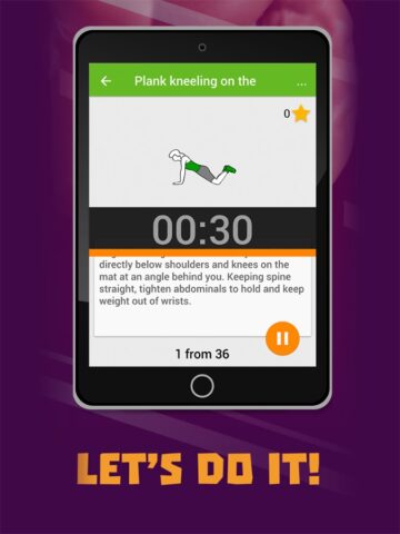 Plank workout per iOS