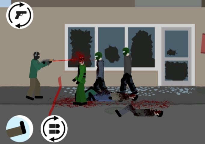 Беспощадная борьба с зомби ждет в игре Flat Zombies