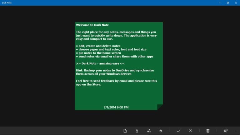 Windows için Dark Note