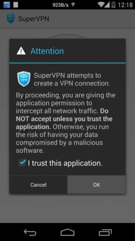 SuperVPN dành cho Android