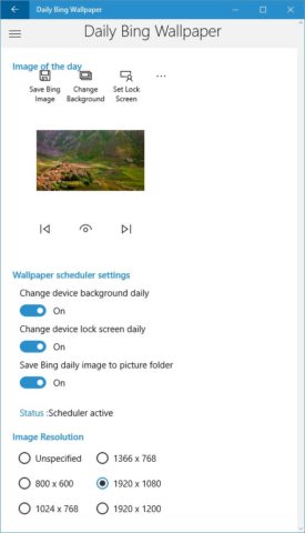 Windows 用 Daily Desktop Wallpaper