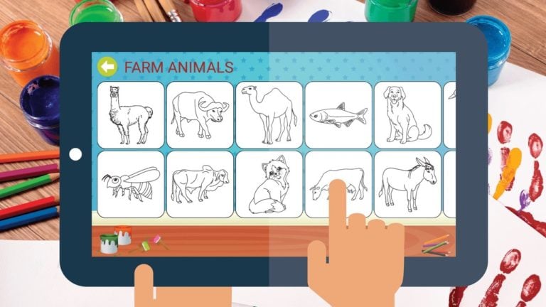 Coloring book for kids animals per Windows