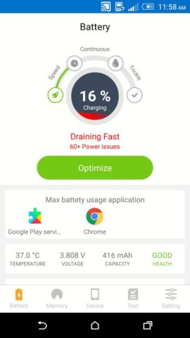 Battery Life per Android