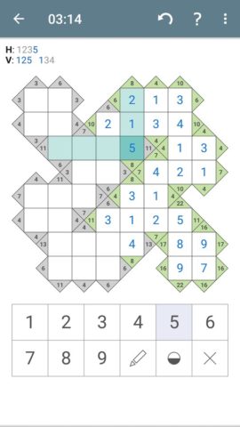 Какуро (Kakuro) — Classic Game для Android — скриншот 3