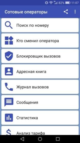 Mobile operators per Android