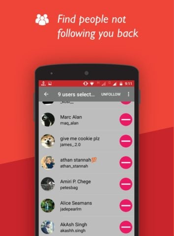 Unfollowers for Instagram для Android