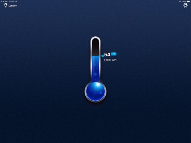 Thermomètre réel pour iOS
