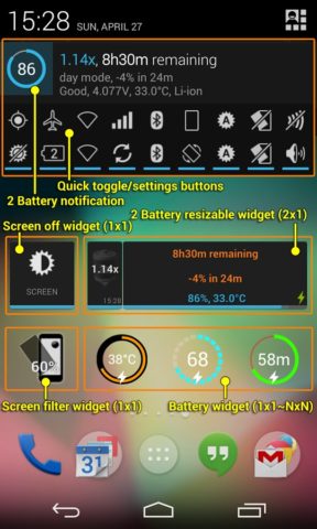 2 Battery für Android