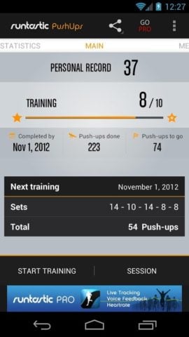 Runtastic Push-Ups for Android