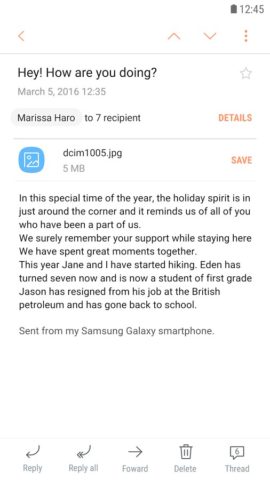 Samsung Email для Android — скриншот 3