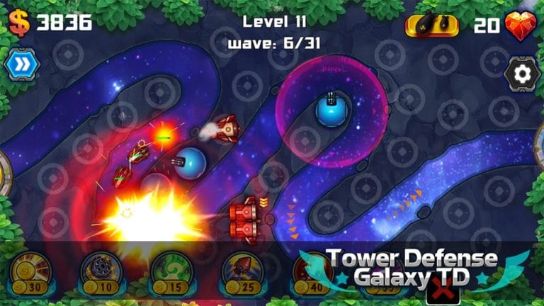 Android için Tower Defense: Galaxy TD