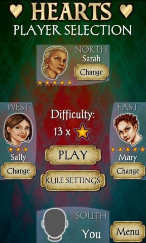 Hearts для Android — скриншот 3
