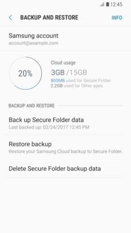 Secure Folder لنظام Android