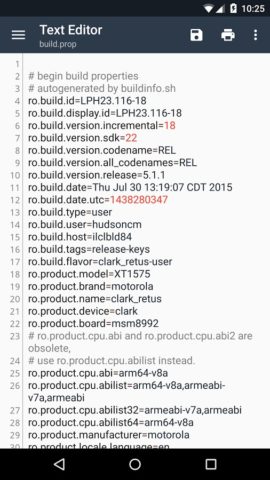 Build Prop per Android