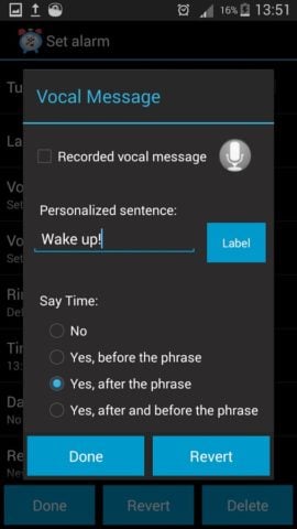 Talking Alarm Clock for Android