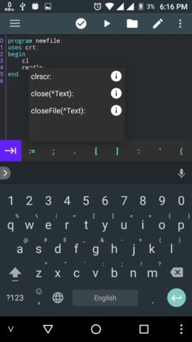 Pascal N-IDE — Editor Compiler для Android