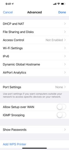 Utilitas AirPort untuk iOS