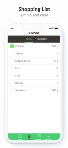 PEP: Healthy menu of the day per iOS