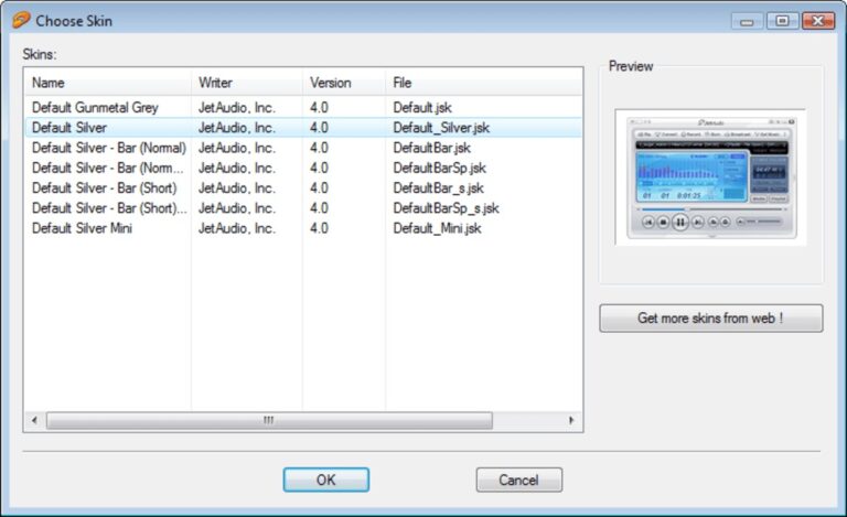 Windows 版 jetAudio