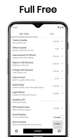 GFX Tool: Launcher & Optimizer для Android — скриншот 3