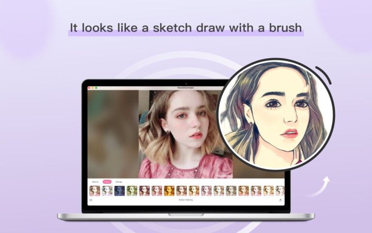 iOS 用 Face2Cartoon – 似顔絵アプリ 自分の顔