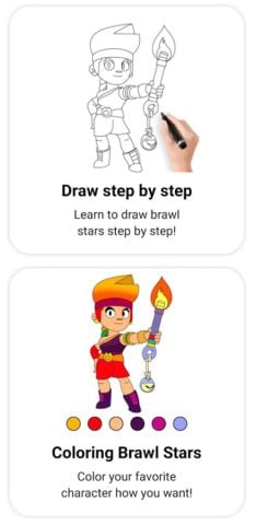 Android için Stars Boyama Oyunları – Brawl Stars Karakter çizimi