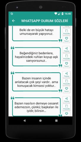 Güzel Sözler — Durum Sözleri для Android
