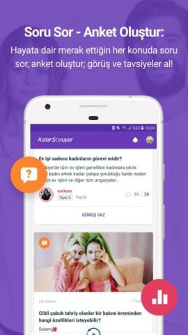 KizlarSoruyor – Soru & Cevap لنظام Android