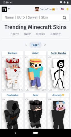 NameMC: Minecraft Skins pour Android