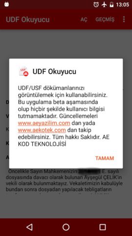 UDF Okucuyu Beta pour Android