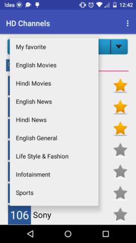 Indian Digital TV Channels para Android