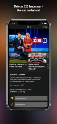 ORF TVthek: Video on Demand สำหรับ iOS