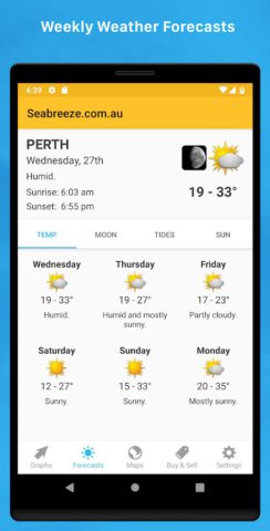 Seabreeze Weather для Android — скриншот 3