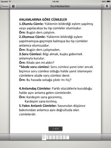 iOS için Türkçe Dersi – Özet