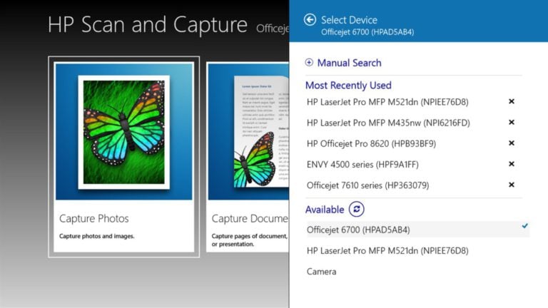 HP Scan and Capture per Windows