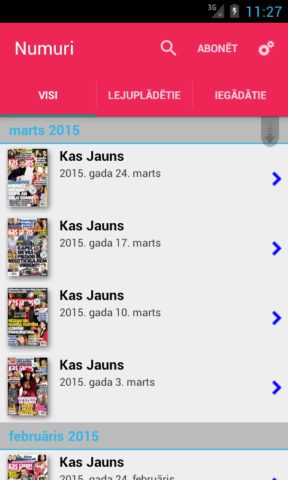 Kas Jauns สำหรับ Android