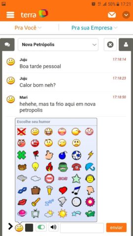 Chat Terra pro Android.