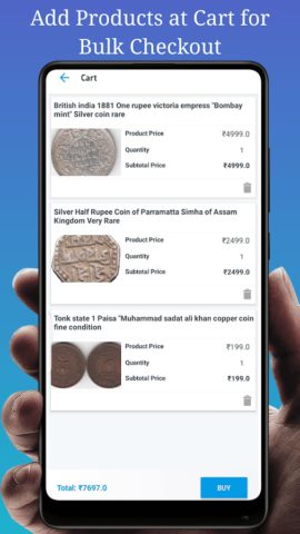 Coinbazzar Buy Numismatic Item per Android