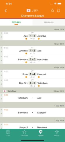 iOS 版 Futbol24 soccer livescore app