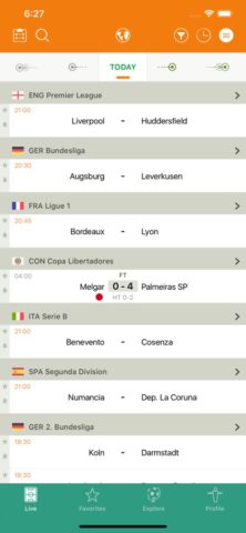 Futbol24 Fußball Livescore App für iOS